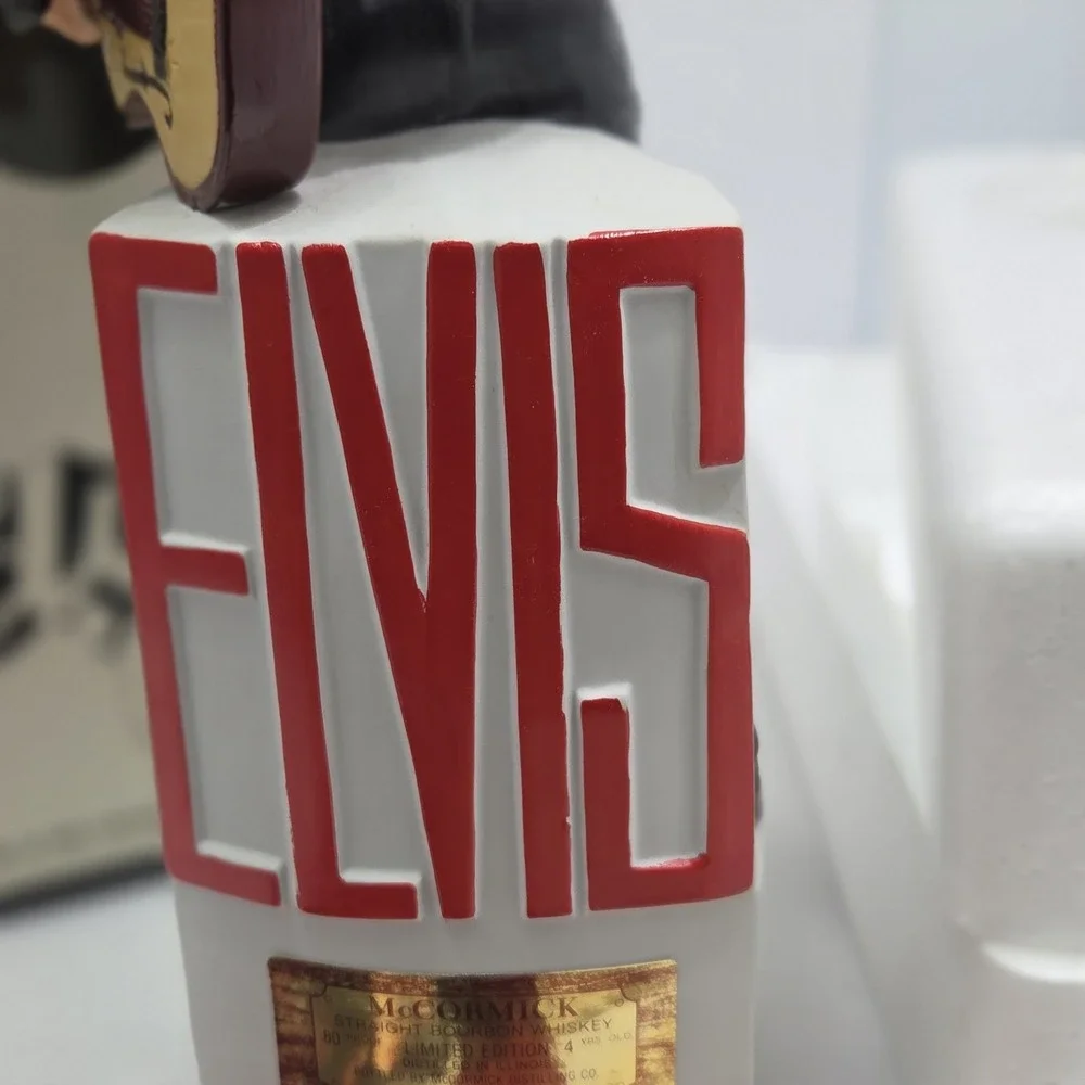 1977 McCormick Forever Elvis 68‎ Music Box Whiskey Decanter Empty W/ Box